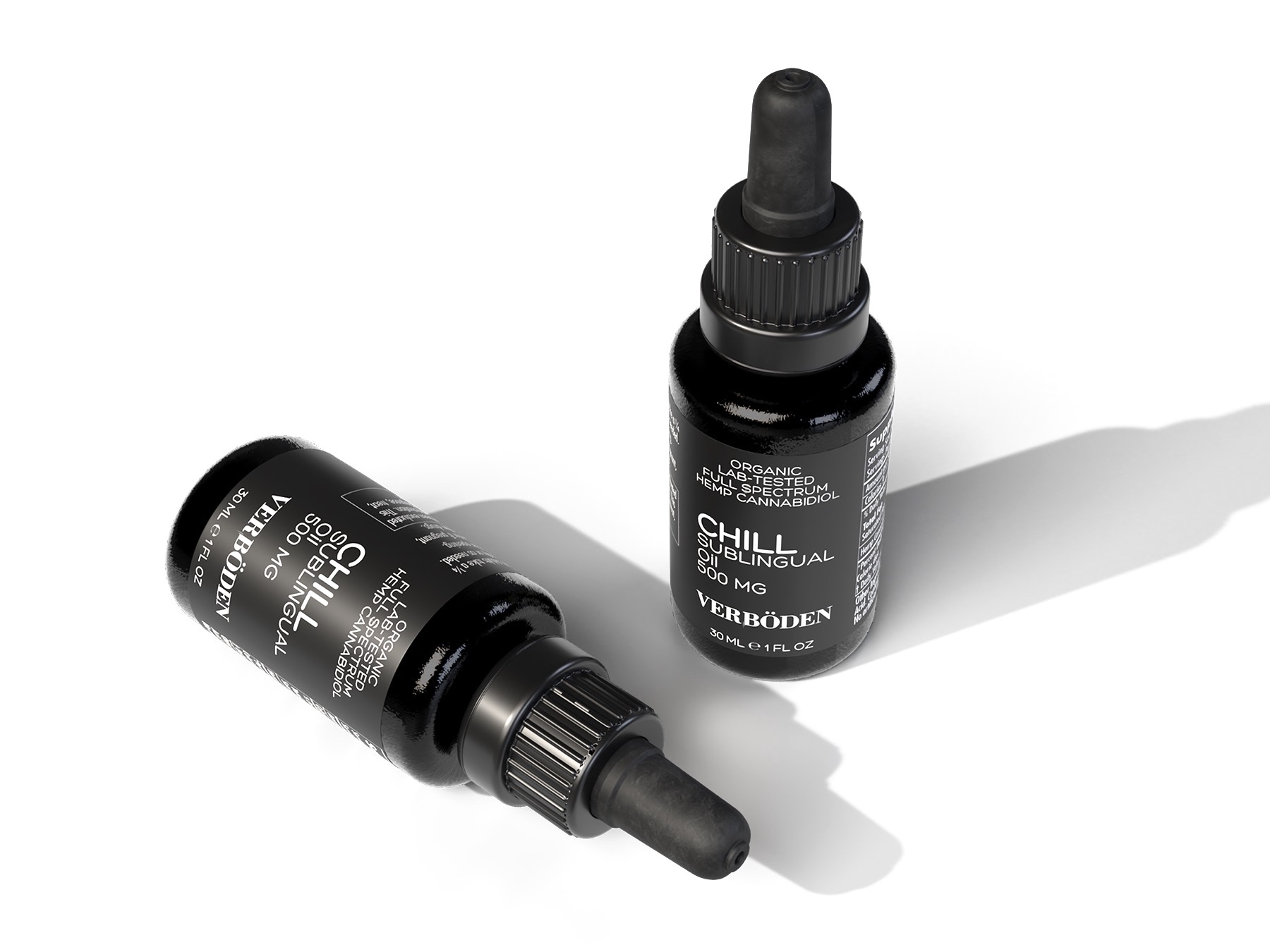 3D Rendered Product Photos for Verboden, a CBD Skincare Company