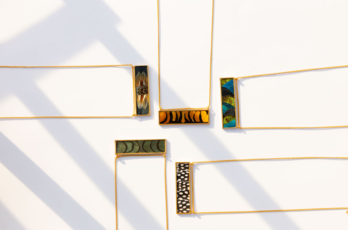 Geometric women's bar necklaces photography
