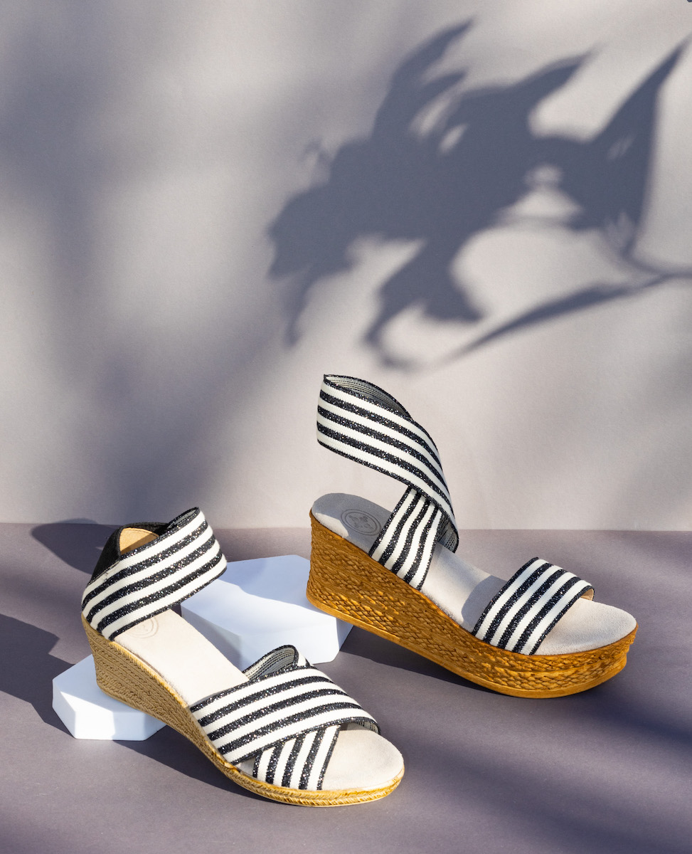 Artistic shadow sandal photography
