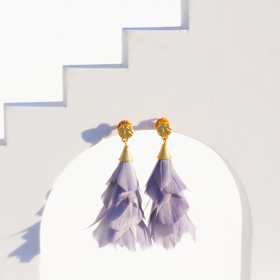 Geometric earrings photography