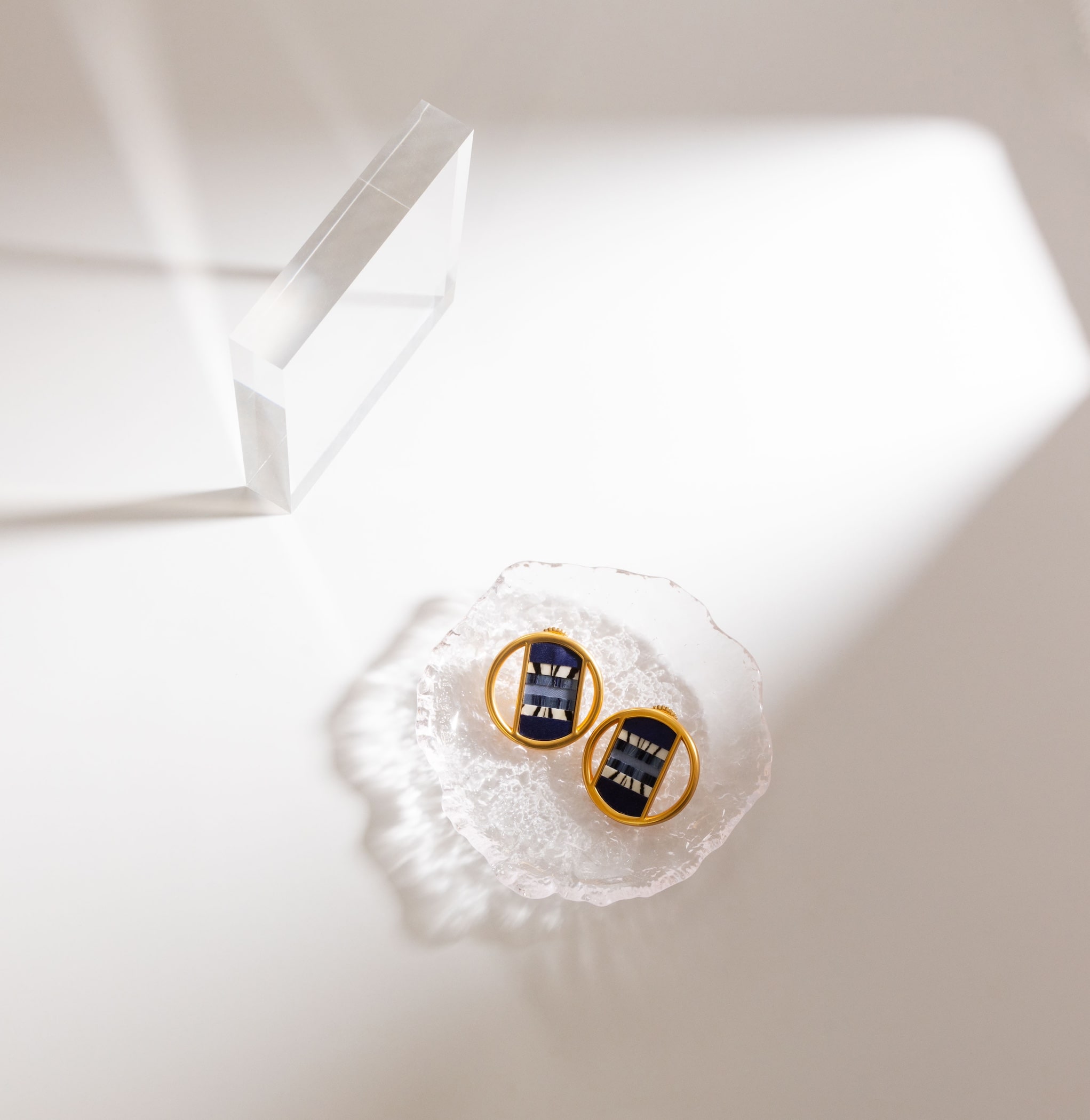 Staged lifestyle earring photography