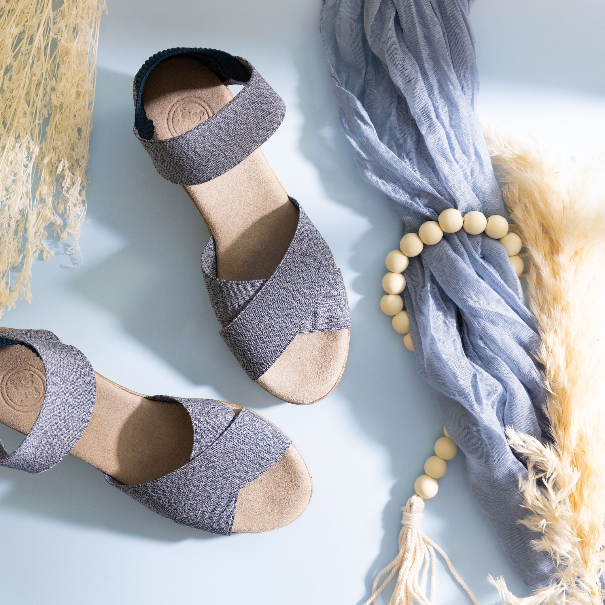Blue aesthetic women's sandal photo