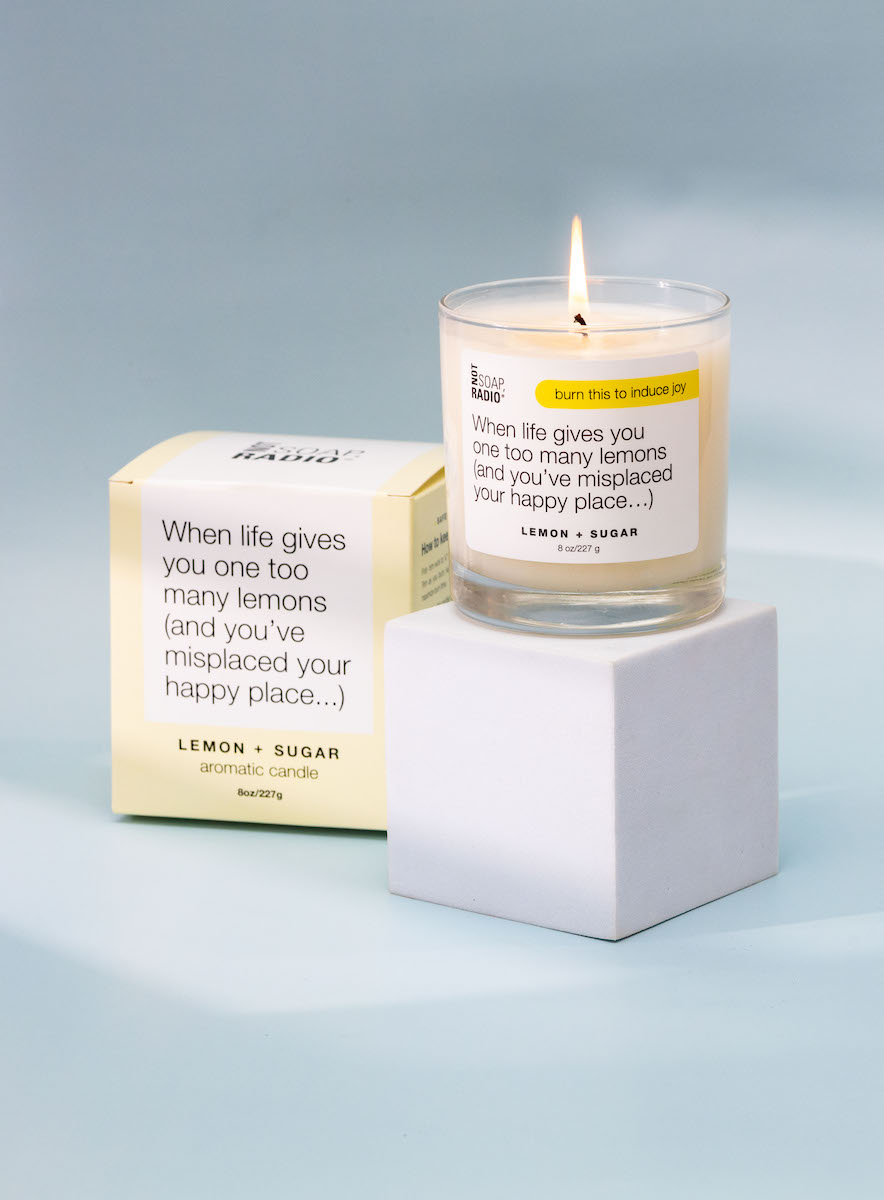 Candle staging and brand photography