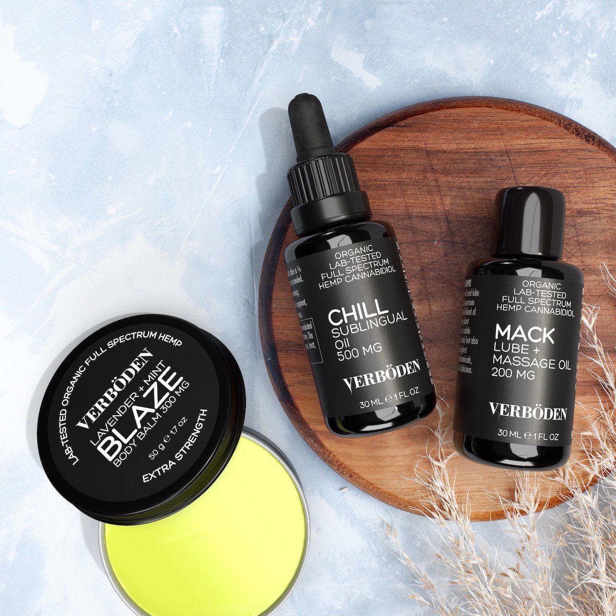 Verböden CBD skincare 3D rendered collection