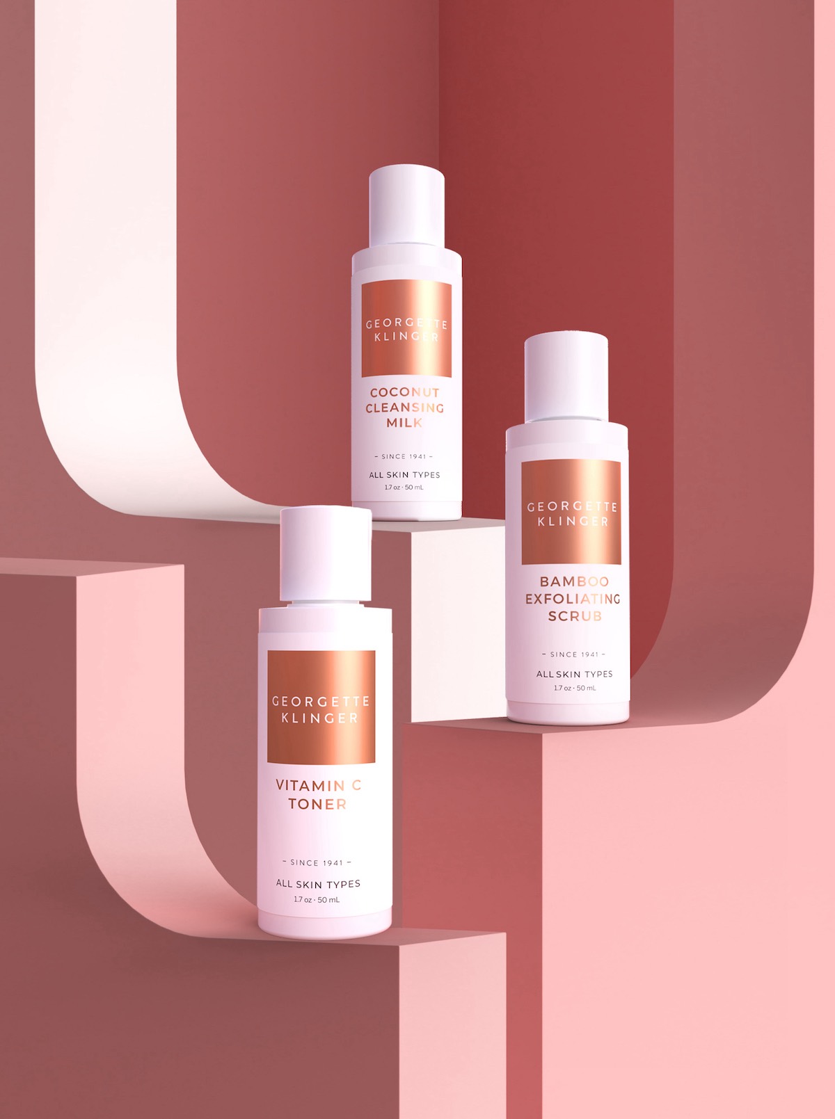 Georgette Klinger skin care 3D rendered email marketing image.