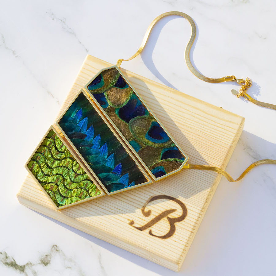 Necklace + packaging lifestyle photography
