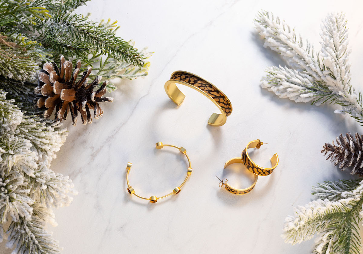 Christmas flatlay product photography
