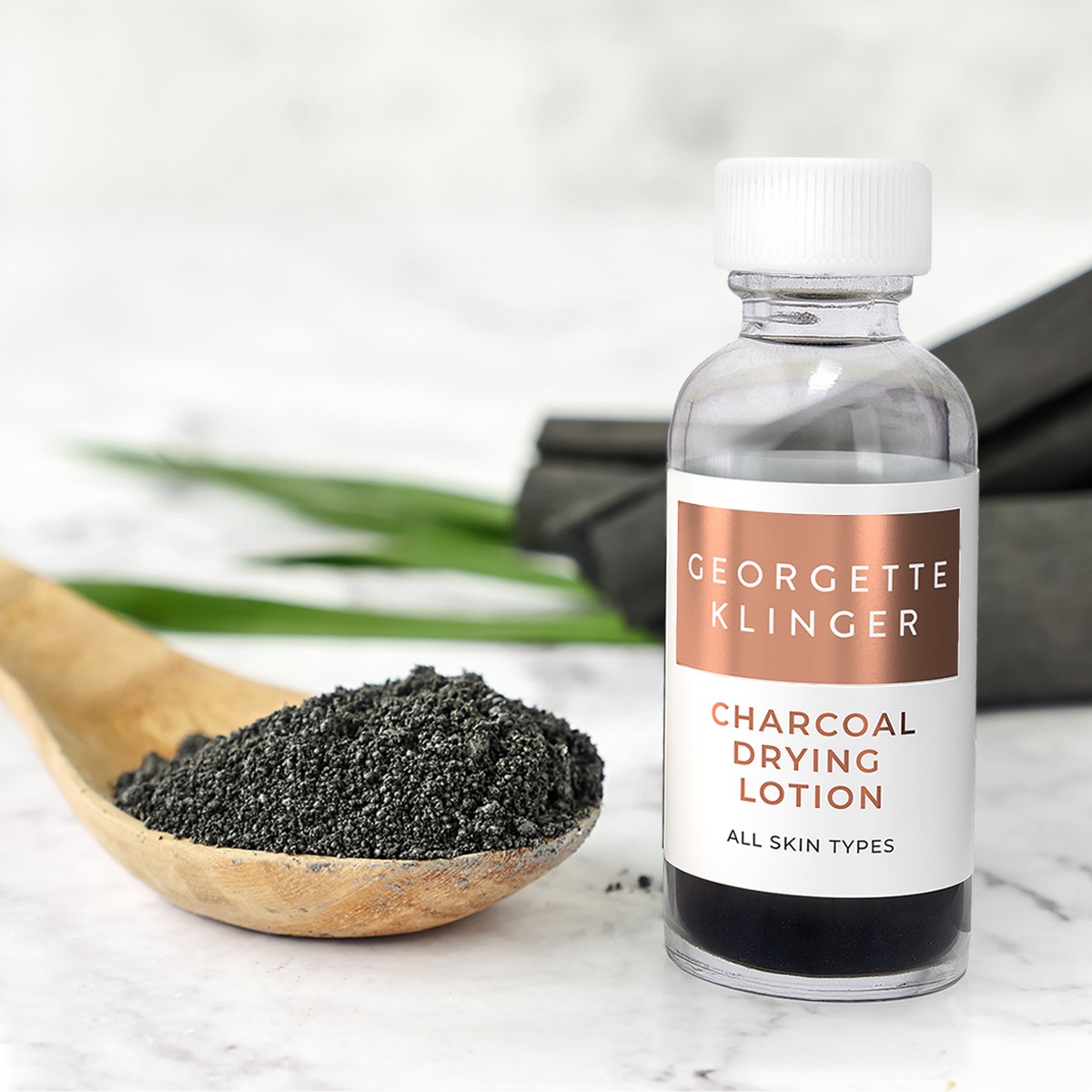 Charcoal lotion 3D rendered image