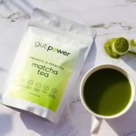 A lifestyle studio setup for a matcha product by Econugenics.