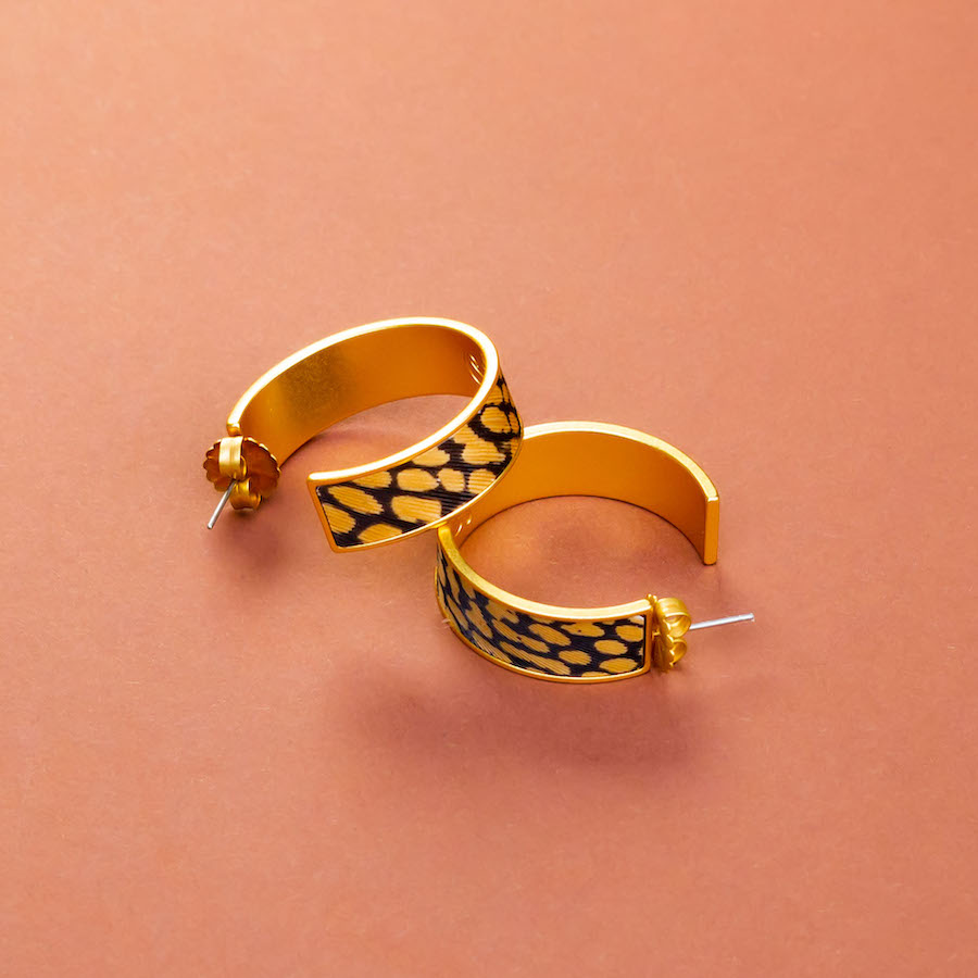 Hoop earrings lifestyle flatlay