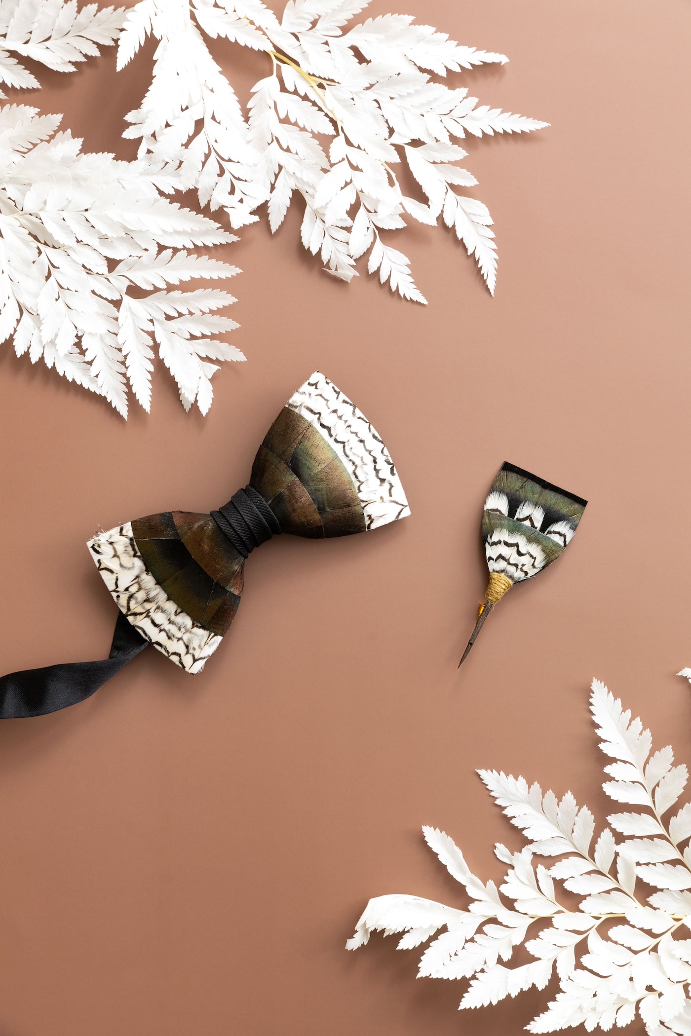 Men's suit accessories flatlay