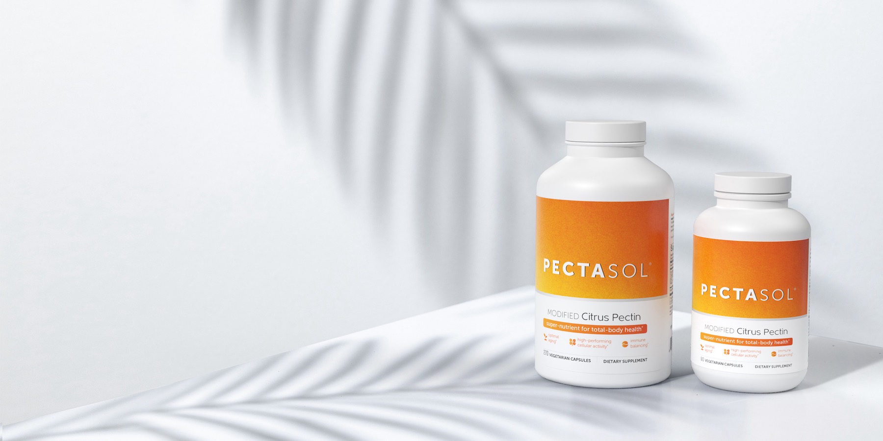 Pectasol bottles rendered into trendy surreal scene.