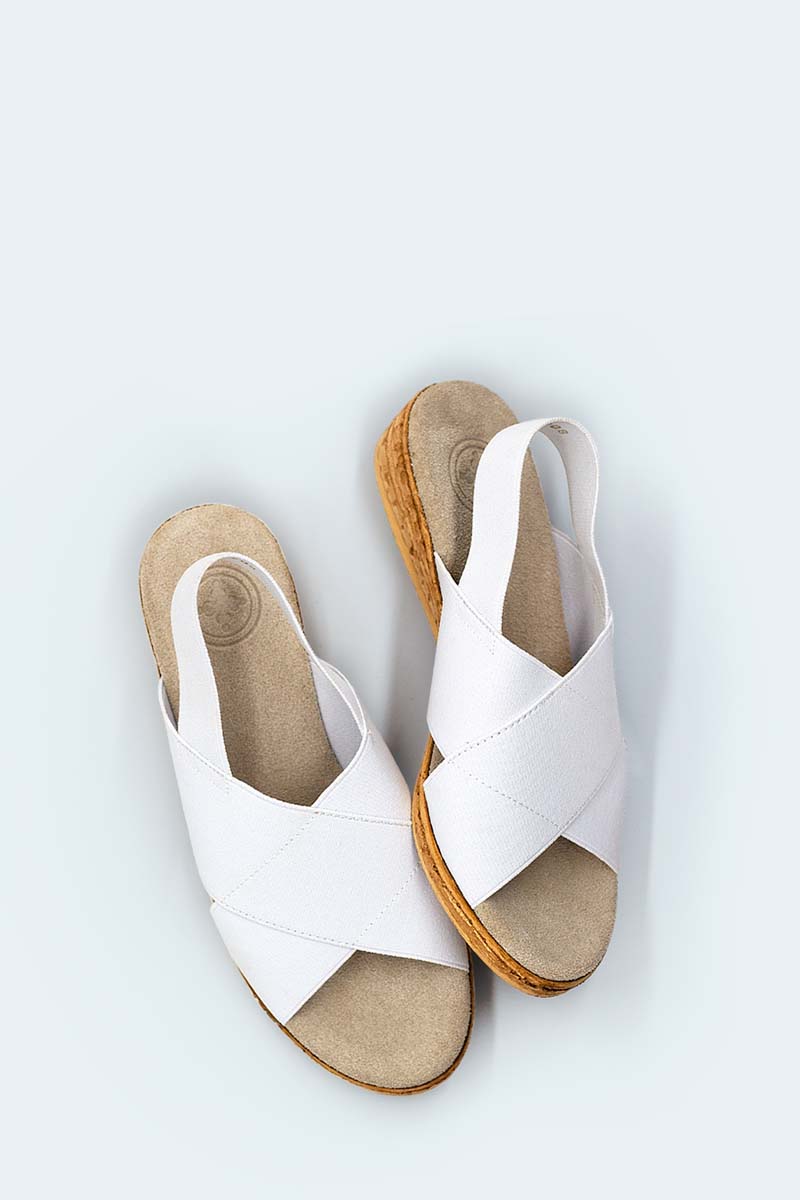 Sandal flatlay photography