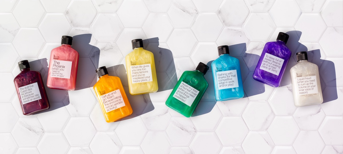 Body wash full collection staging photography