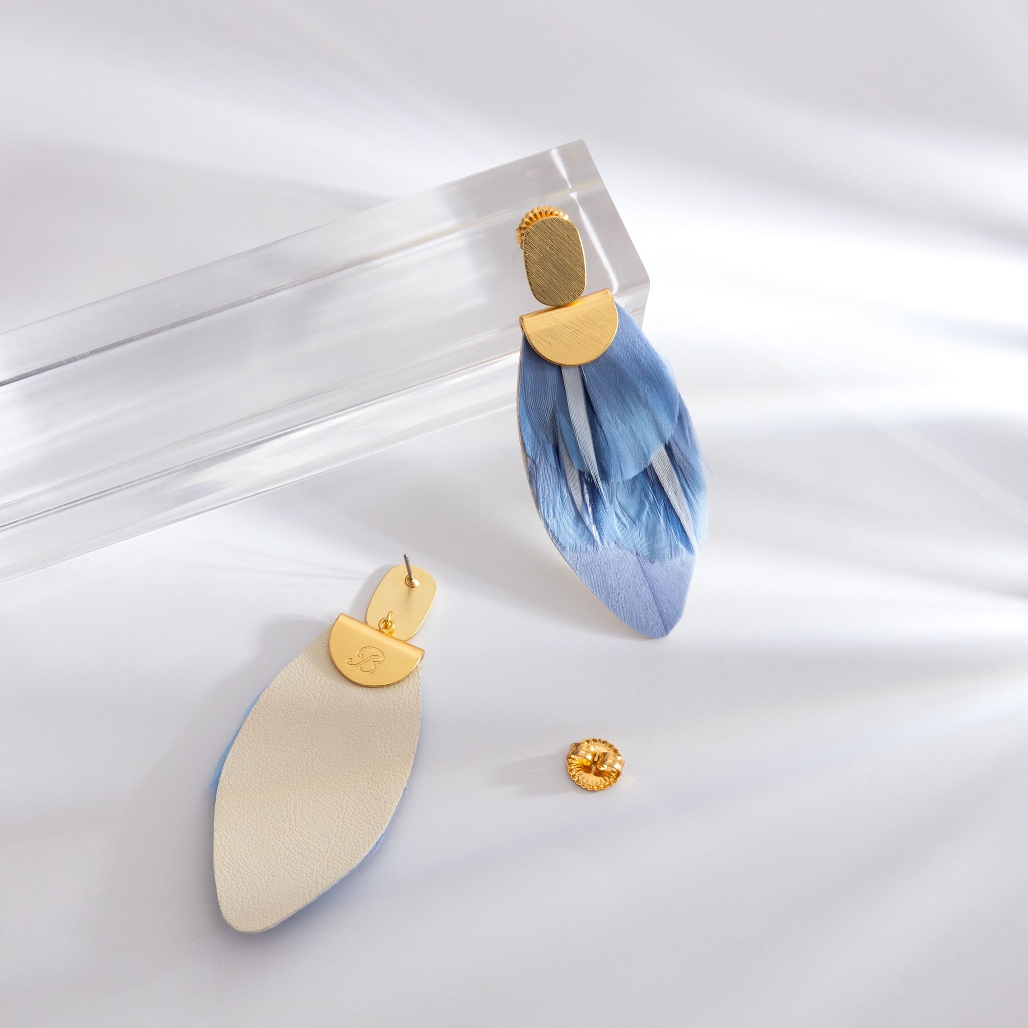 Earrings staging photography