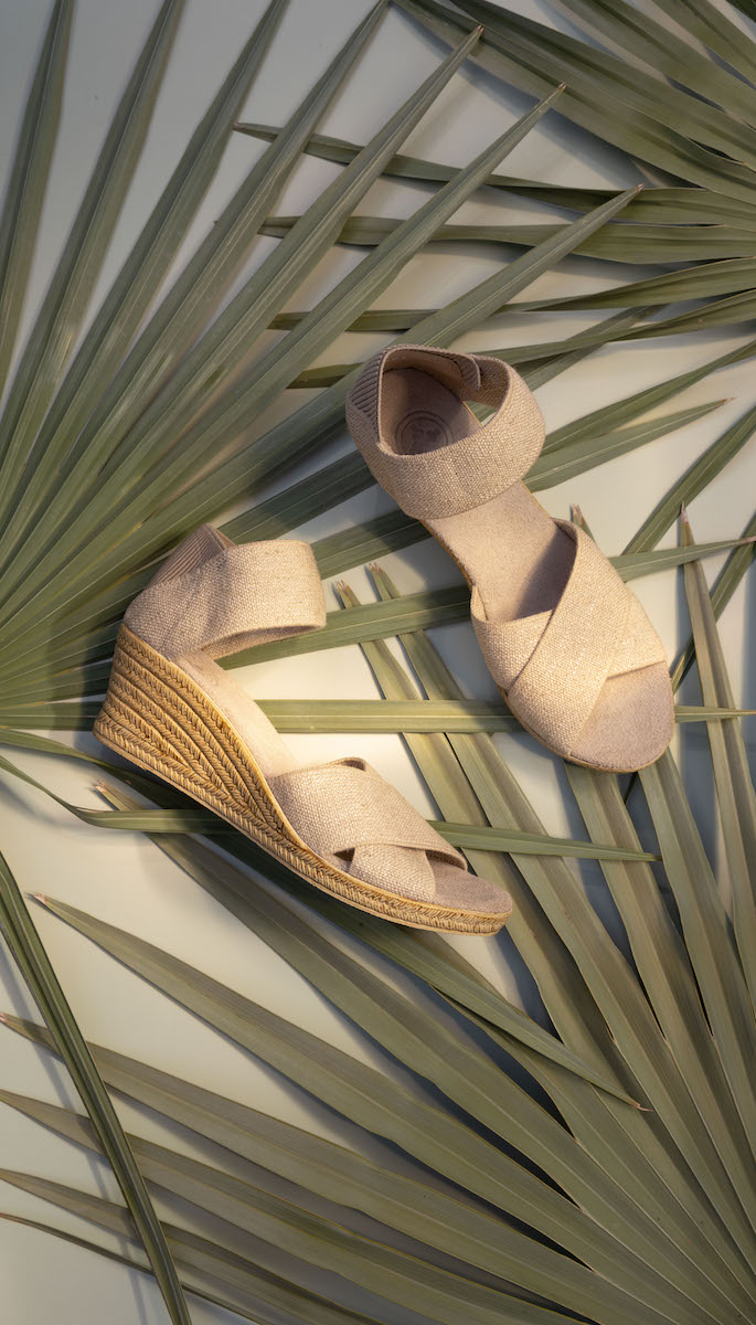 Women's sandal lifestyle staging photography