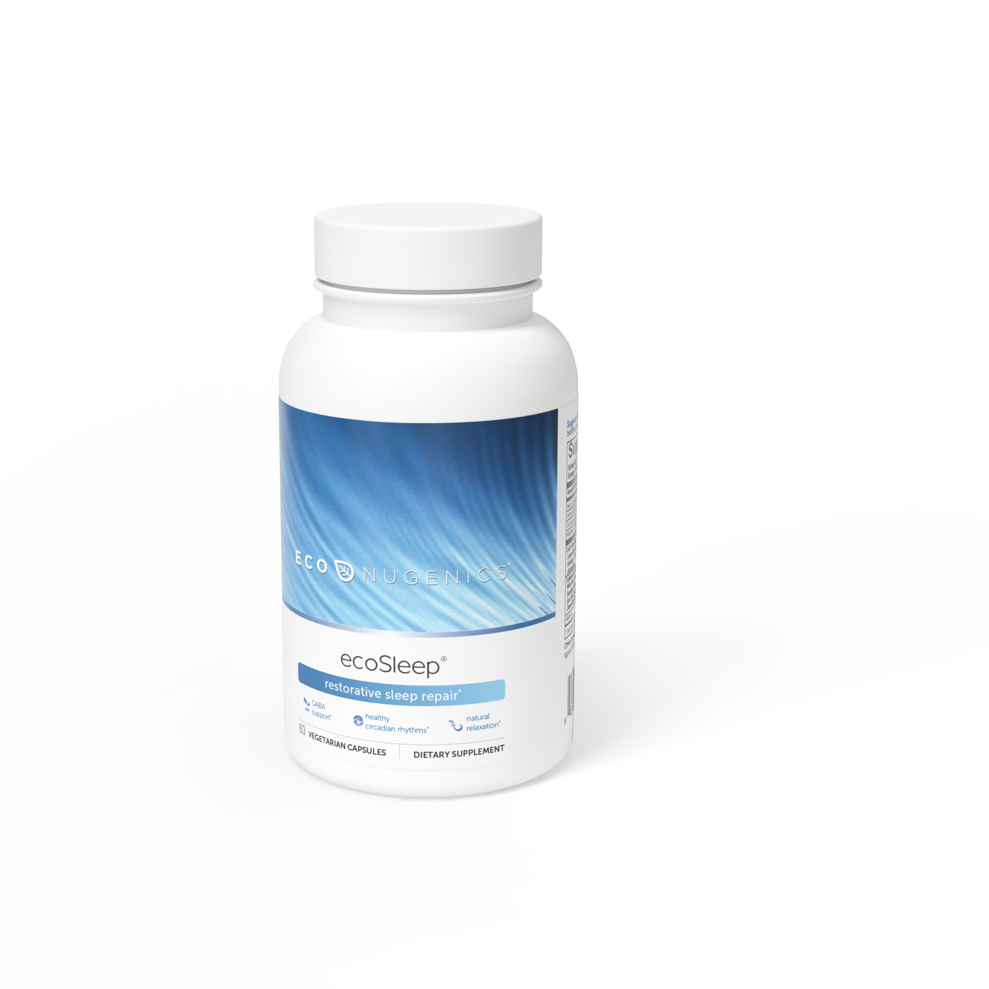 Econugenics supplement pill bottle 3D rendered white background photos for ecommerce