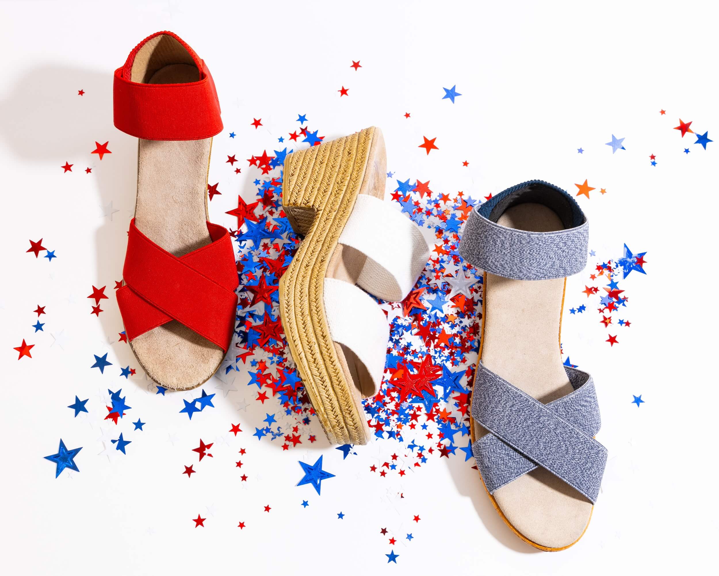 red-white-blue-womens-shoe-photoshoot