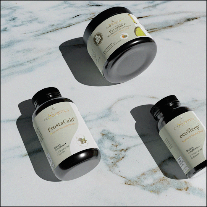 A 3D rendered product video/gif for Health/Wellness company ecoNugenics