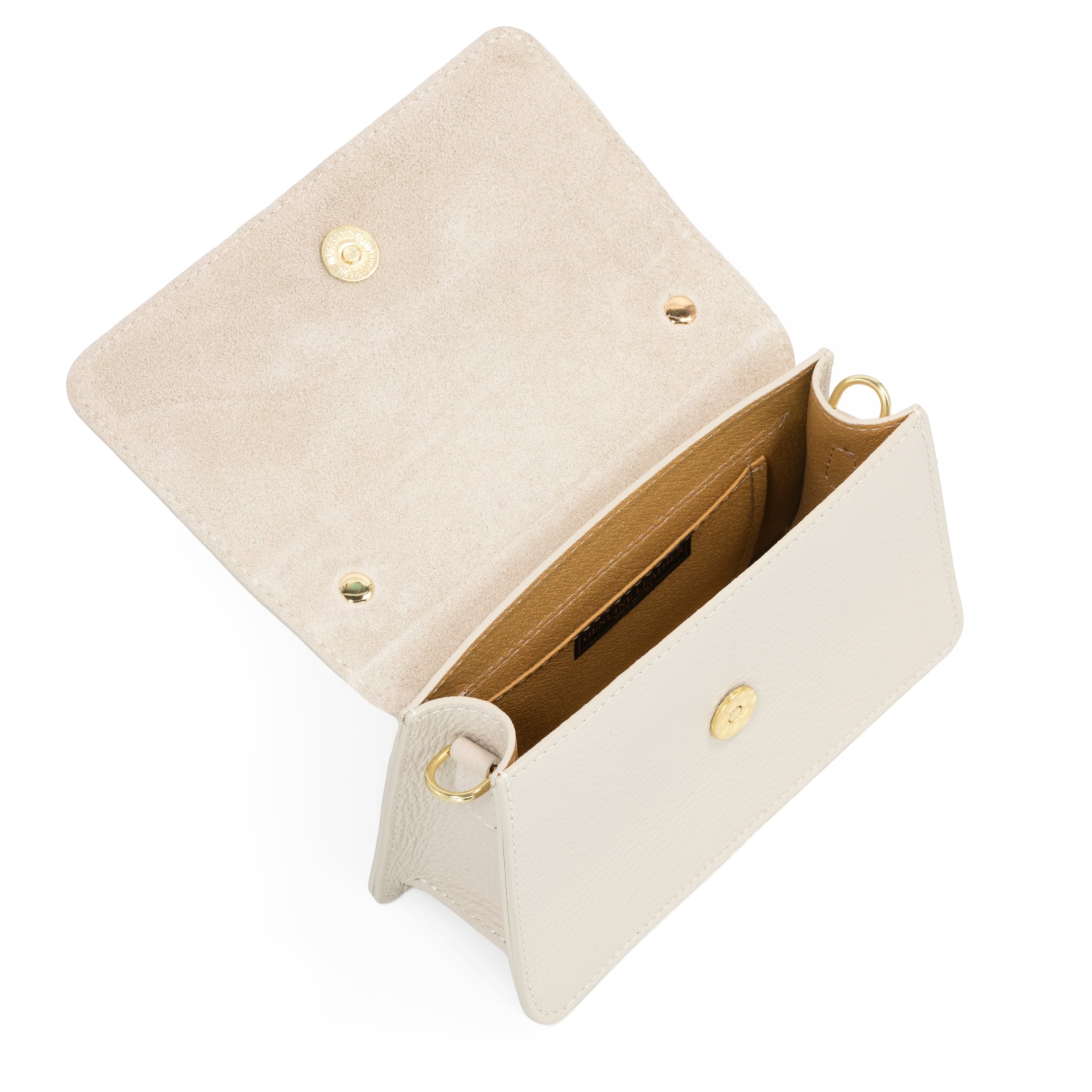 Women's purse white background photography.